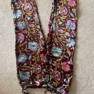 Wide leg colored palazzo pants  by F. L. Malik Size Small Flowy Legs